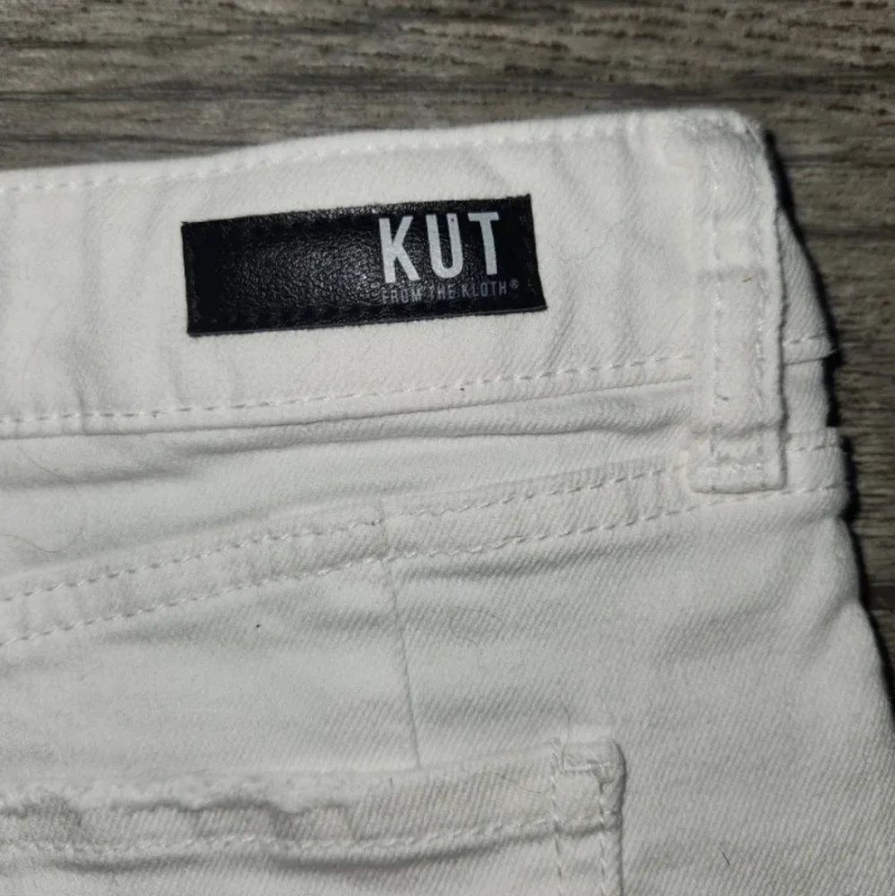 Kut from the Kloth White Denim‎ Connie Skirt 6